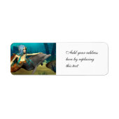 Zeemeermin met Dolphin Etiket (Voorkant)