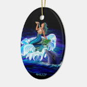 Zeemeermin met Dolphin Keramisch Ornament (Links)