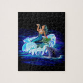 Zeemeermin met Dolphin Legpuzzel (Verticaal)