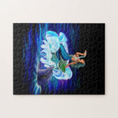 Zeemeermin met Dolphin Legpuzzel (Horizontaal)