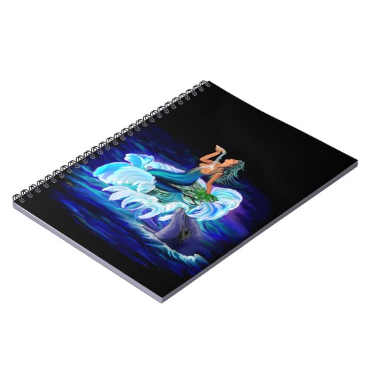 Zeemeermin met Dolphin Notitieboek (Linkerzijde)