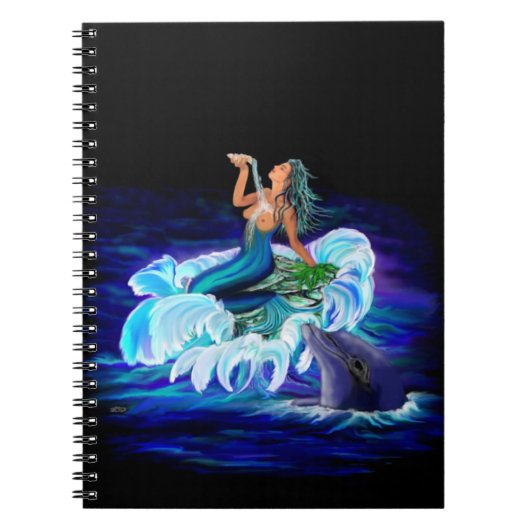 Zeemeermin met Dolphin Notitieboek (Voorkant)