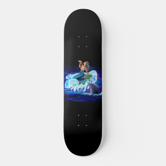 Zeemeermin met Dolphin Persoonlijk Skateboard (Voorkant)