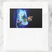 Zeemeermin met Dolphin Rechthoekige Sticker (Tas)