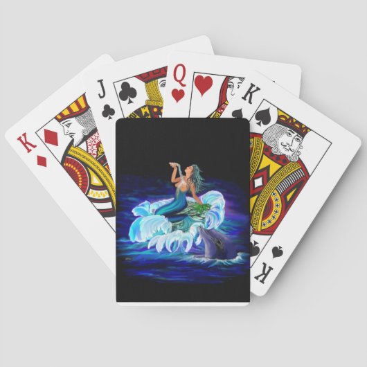 Zeemeermin met Dolphin Speelkaarten (Achterkant)