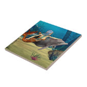 Zeemeermin met Dolphin Tegeltje (Zijkant)