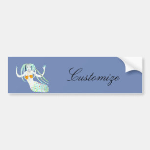 Zeemeermin met Dreadlocks Thunder_Cove Bumpersticker