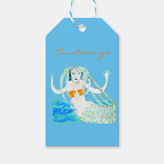 Zeemeermin met Dreadlocks Thunder_Cove Cadeaulabel (Voorkant)