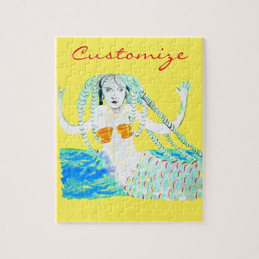 Zeemeermin met Dreadlocks Thunder_Cove Legpuzzel (Verticaal)