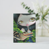 "Zeemeermin met een Baby-alligator"-Briefkaart Briefkaart (Staand voorkant)