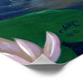 Zeemeermin met een Golden Dragon Art Print fantasy (Hoek)