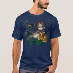 Zeemeermin met een Golden Dragon Shirt fantasiekun