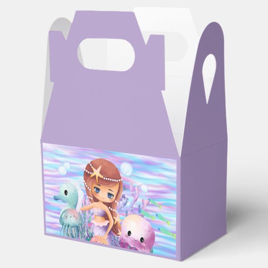 Zeemeermin met een ster in het haar die in de ocea bedankdoosjes (Geopend)