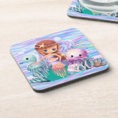 Zeemeermin met een ster in het haar die in de ocea bier onderzetter (Linkerzijde)