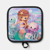 Zeemeermin met een ster in het haar die in de ocea pannenlap (Voorkant)