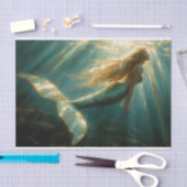 Zeemeermin met een Whale Tail Tissue Paper Tissuepapier (Craft)