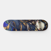 Zeemeermin met een zwarte Zee Serpent SKATEBOARD d (Horizontaal)