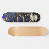 Zeemeermin met een zwarte Zee Serpent SKATEBOARD d (Horizontaal)