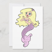 Zeemeermin met geel haar kaart (Voorkant)