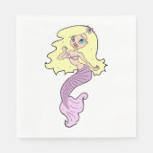 Zeemeermin met geel haar servet (Voorkant)