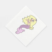 Zeemeermin met geel haar servet (Hoek)