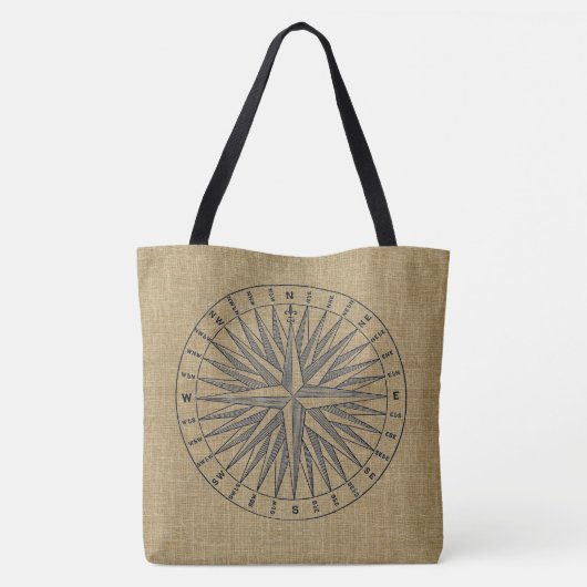 Zeemeermin met Harp Tote Bag (Achterkant)