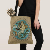 Zeemeermin met Harp Tote Bag (Dichtbij)