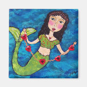 Zeemeermin met harten magneet (Voorkant)