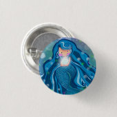 Zeemeermin met heldere Button (Voorkant /achterkant)