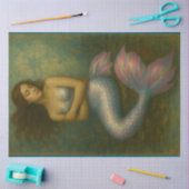 Zeemeermin met iriserende schalen | ontkoppeling tissuepapier (Craft)