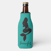 Zeemeermin met jouw naam flesjeskoeler (Fles Voorkant)