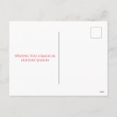 Zeemeermin met Kerstmis en Slaapse kerst Feestdagenkaart (Achterkant)