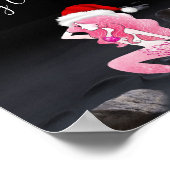 Zeemeermin met Kerstmis en Slaapse kerst Poster (Hoek)