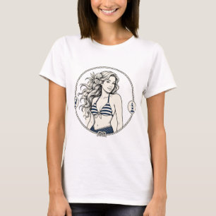 Zeemeermin Met Kreeften T-shirt