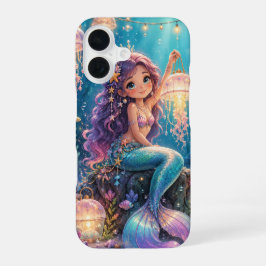 Zeemeermin met kwal lantaarn iPhone 16 hoesje