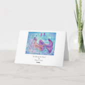 Zeemeermin met kwallen kunst door Renee Lavoie Kaart (Achterkant)