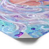 Zeemeermin met kwallen kunst door Renee Lavoie Poster (Hoek)