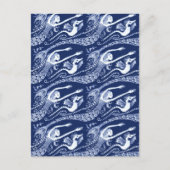 Zeemeermin met parels en zeepaardje briefkaart (Voorkant)