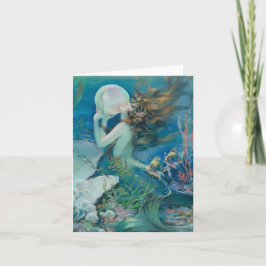  zeemeermin met Pearl Note Kaart