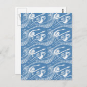 Zeemeermin met Pearls en Seahorse Briefkaart (Voorkant / Achterkant)