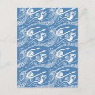 Zeemeermin met Pearls en Seahorse Briefkaart