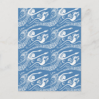 Zeemeermin met Pearls en Seahorse Briefkaart