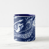 Zeemeermin met Pearls en Seahorse Tweekleurige Koffiemok (Center)