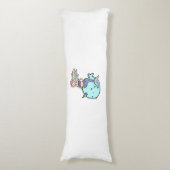 Zeemeermin met Rainbow Hair Riding Pet Narwal Lichaamskussen (Voorkant Verticaal)