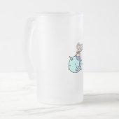 Zeemeermin met Rainbow Hair Riding Pet Narwal Matglas Bierpul (Voorkant links)