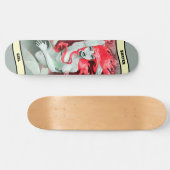 Zeemeermin met rode skateboard (Horizontaal)