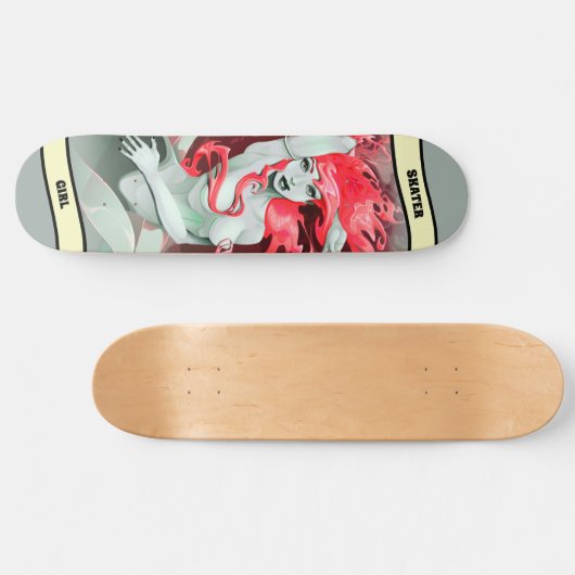 Zeemeermin met rode skateboard (Horizontaal)