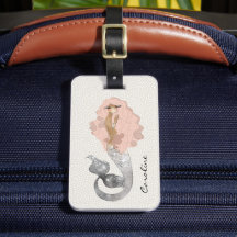 Zeemeermin met roze haar en Jouw naam