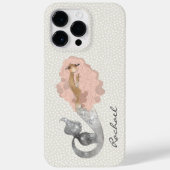 Zeemeermin met roze haar en Jouw naam Case-Mate iPhone Case (Achterkant)