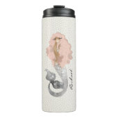 Zeemeermin met roze haar en Jouw naam Thermosbeker (Voorkant)
